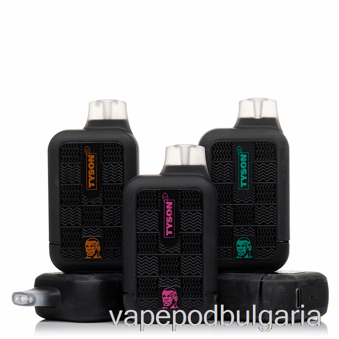 Vape Течности Tyson 2.0 тежка категория 7000 ябълкови дъвки за еднократна употреба